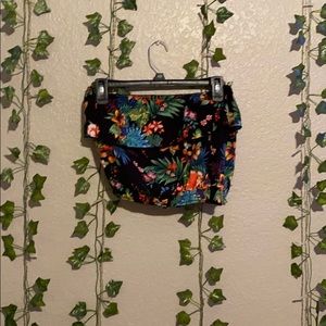 Tillys black floral tube top